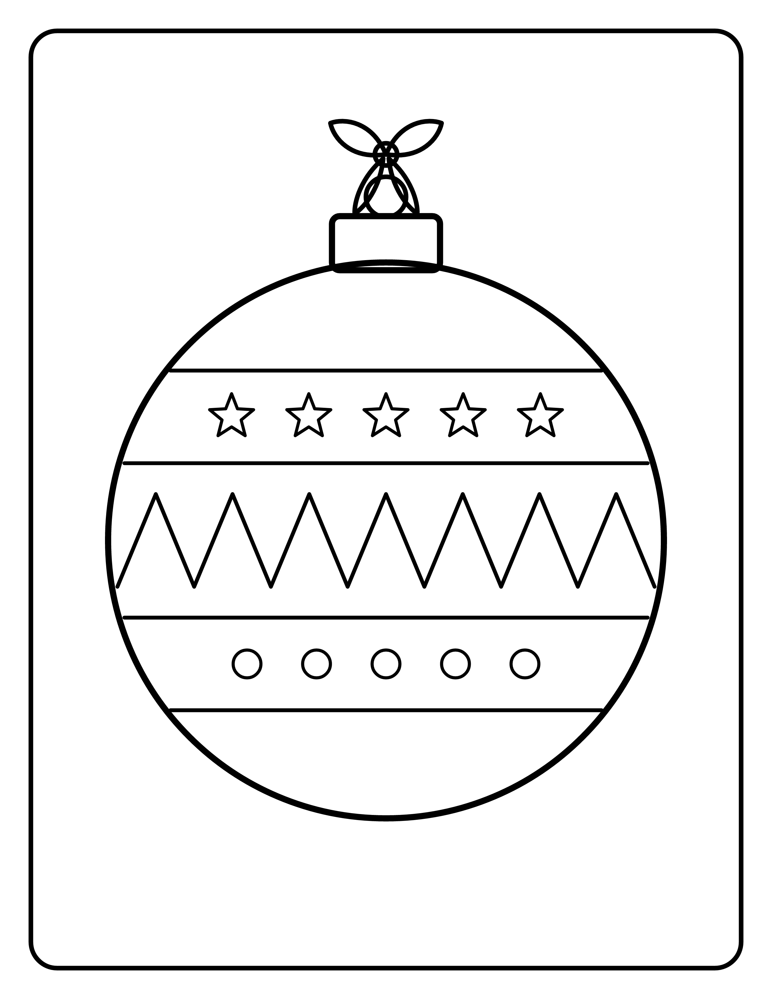Christmas Ornament line art