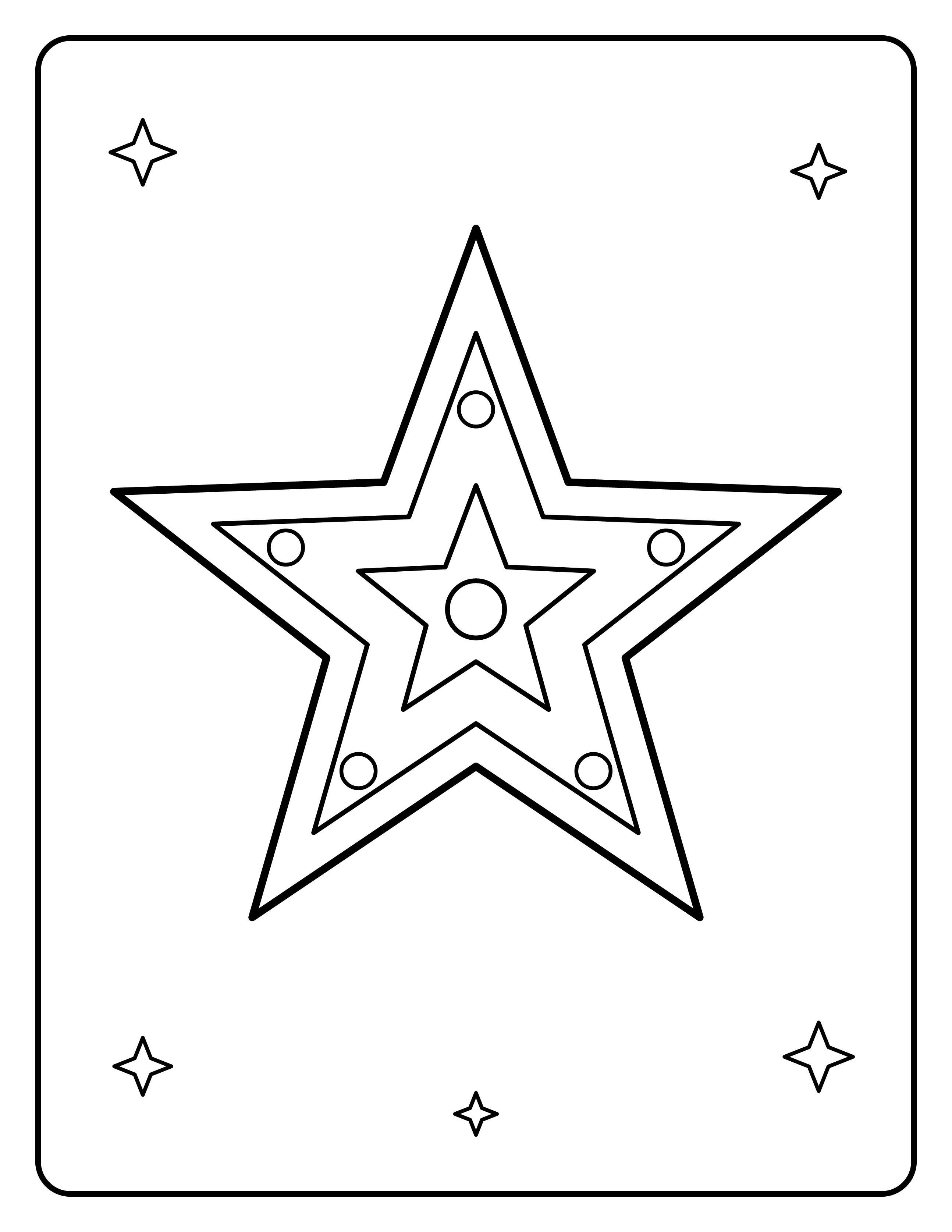 Christmas Star line art