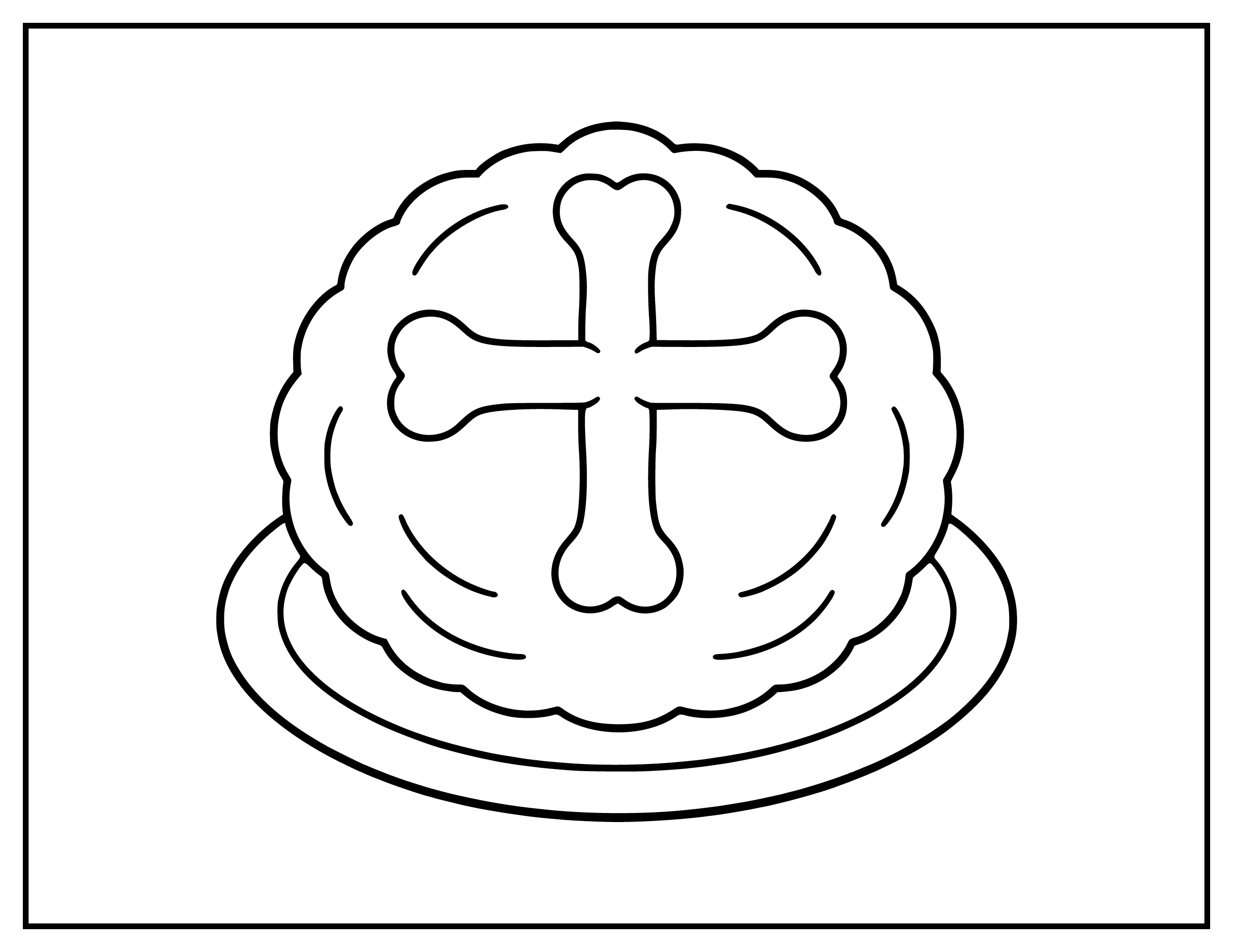 Pan de Muerto line art