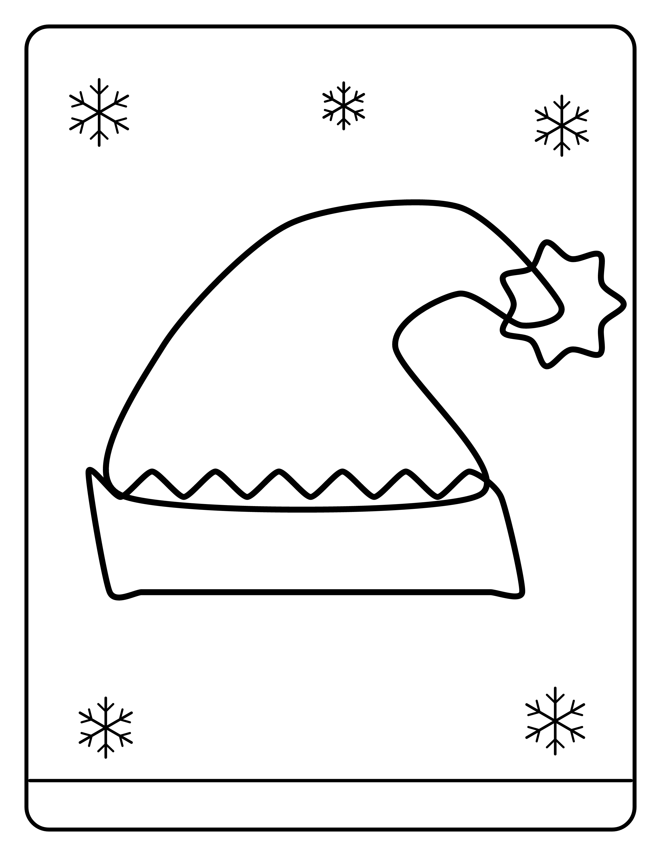 Santa Hat line art