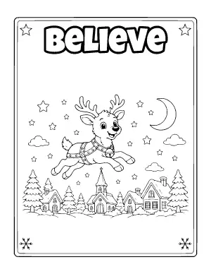 Believe Coloring Poster coloring page – printable line art