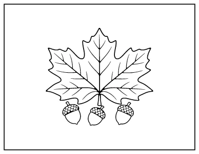 Big Maple Leaf coloring page – printable line art