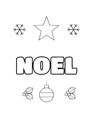 Noel Christmas Coloring Page coloring page – printable line art