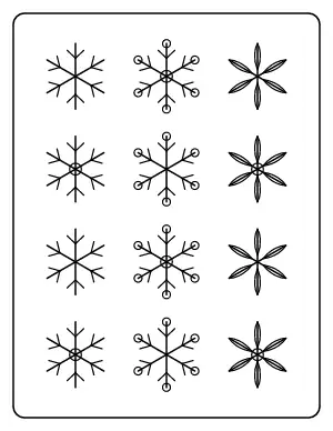 Snowflakes Pattern coloring page – printable line art