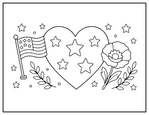 We Appreciate You Heart Card to Color coloring page – printable line art